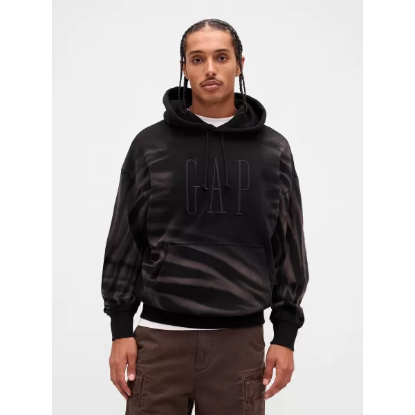  Hanorac pentru bărbați GAP CORP LOGO HOODIE PULLOVER 851641-01 NEGRU 