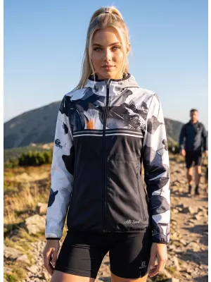 Jachetă softshell premium pentru femei ALTISPORT VOJ/ALW117JACK01 NEGRU/PORTOCALIU