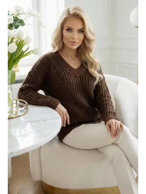 Pulover de dama NUMOCO 661-2 CIOCOLATĂ