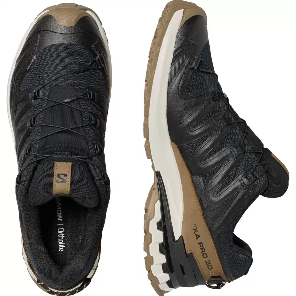  Pantofi pentru bărbați SALOMON XA PRO 3D V9 GTX LIFELONG M L47963800 NEGRU/COYOTE BROWN/GHEAȚĂ DE VANILIE 