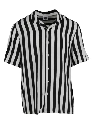 Cămașă pentru bărbați URBAN CLASSICS TB4150 NEGRU/ALB