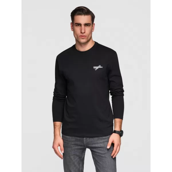 Tricou pentru bărbați OMBRE OM-LSPT-0136 NEGRU 