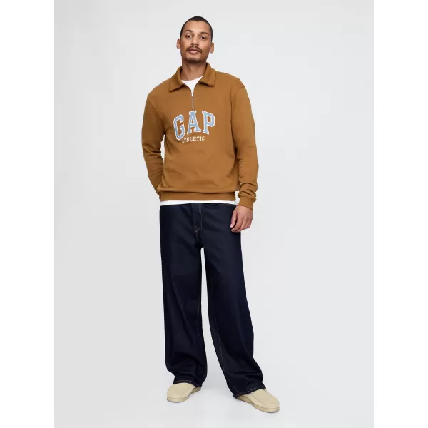  Hanorac pentru bărbați GAP POLO HALF ZIP SWEATSHIRT 744734-00 MARO STRĂLUCITOR 