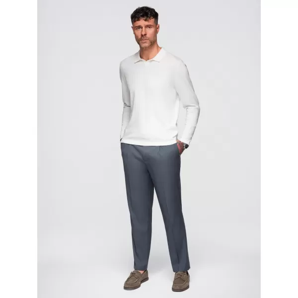  Pulover pentru bărbați OMBRE OM-POLS-0140 ALB 