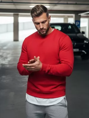 Hanorac pentru bărbați DSTREET BX3867 ROŞU