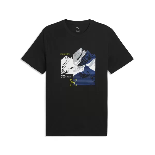  Tricou pentru bărbați PUMA GRAPHIC TEE 691779_01 PUMA NEGRU 
