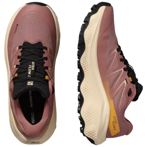 Pantofi de dama SALOMON ULTRA FLOW 2 GTX W L47884500 BURLWOOD/PIERSICA FRAGEDĂ/CAISĂ CALDĂ 