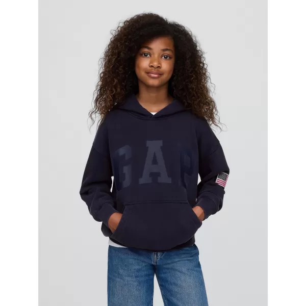  Hanorac pentru copii GAP LOGO PULLOVER HOODIE 782130-00 UNIFORMA MARINEI 