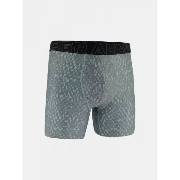  Boxeri pentru bărbați UNDER ARMOUR UA PERFORMANCE TECH - PRINT 6IN - 1PK 1383875-477 ALBASTRU 