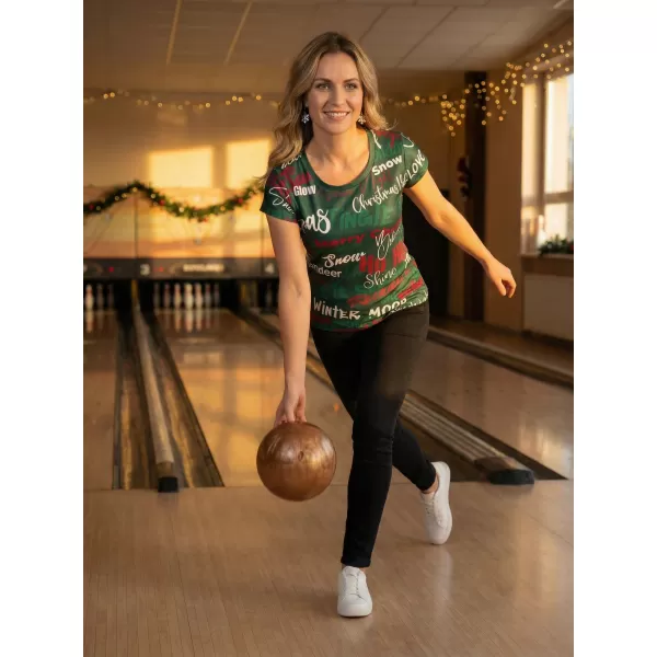  Tricou de Crăciun premium pentru femei ALTISPORT VOJ/ALWVN9TR06 VERDE 