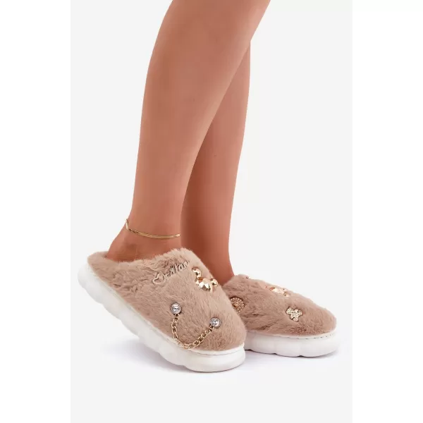  Papuci de damă BOTO IVELFEDI 35012 KAKI 