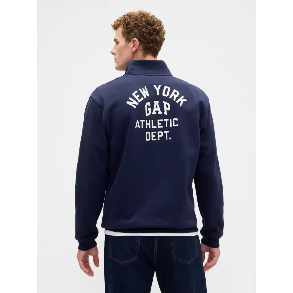  Hanorac pentru bărbați GAP MOCK NECK HALF ZIP 846976-02 TAPISERIE BLEUMARIN 