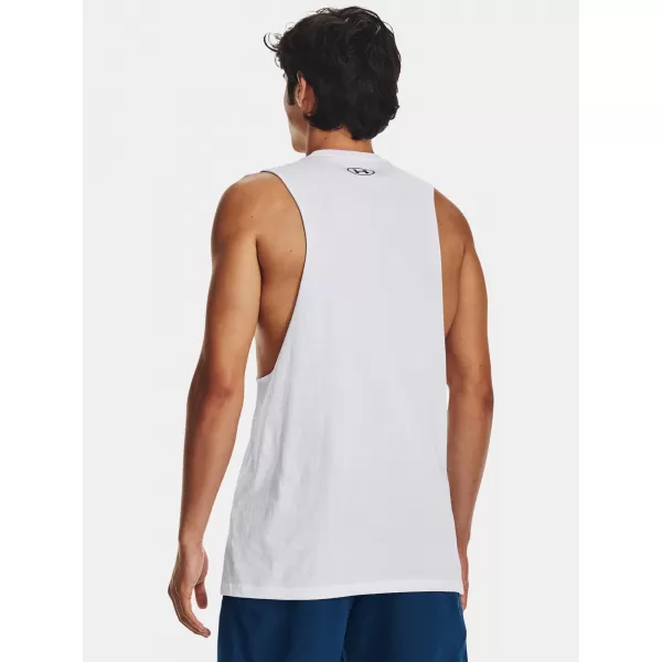  Maiou bărbătesc UNDER ARMOUR LEFT CHEST CUT OFF TANK 1329286-100 ALB 