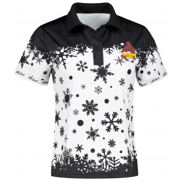  Tricou de Crăciun de damă cu guler premium ALTISPORT VOJ/ALWVN2TR05 ELF 