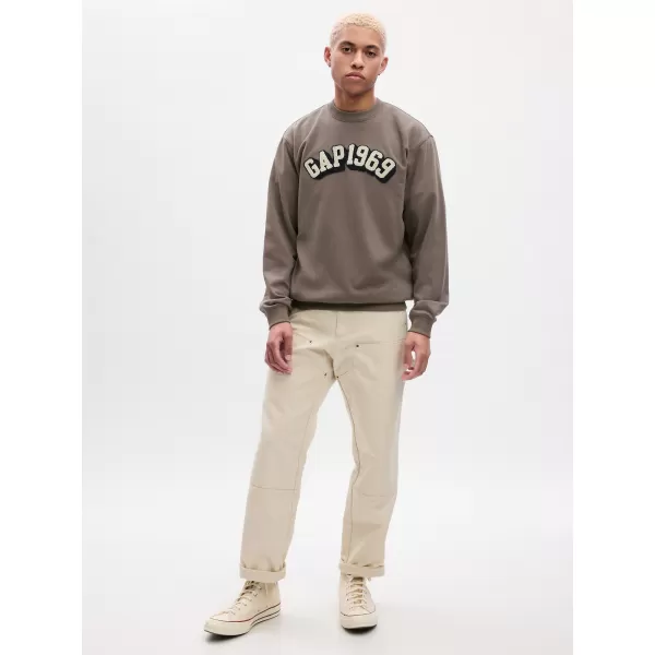  Hanorac pentru bărbați GAP LOGO CREWNECK SWEATSHIRT 829103-02 CAȘMIR NOU 