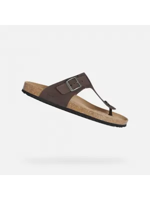 Papuci pentru bărbați GEOX SANDAL GHITA G002573 MARO ÎNCHIS