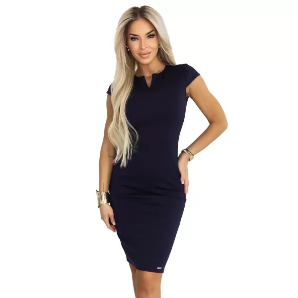  Rochie NUMOCO 608-2 ALBASTRU ÎNCHIS 