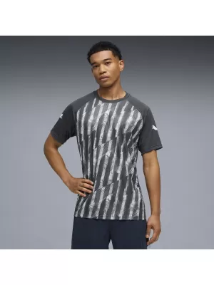 Tricou funcțional pentru bărbați PUMA INDIVIDUALLIGA GRAPH JERSEY 660578_02 MINERAL COBALT/GRI VAPORI