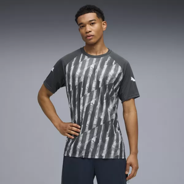  Tricou funcțional pentru bărbați PUMA INDIVIDUALLIGA GRAPH JERSEY 660578_02 MINERAL COBALT/GRI VAPORI 