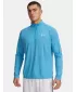 Tricou pentru bărbați UNDER ARMOUR UA TECH TEXTURED 1/2 ZIP 1382797-453 ALBASTRU