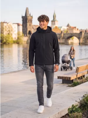 Jachetă softshell pentru bărbați ALTISPORT NoPrint NP/ALM845 GRI ABANOS
