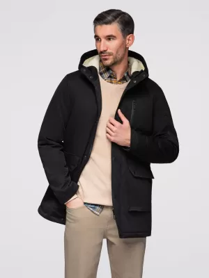 Palton bărbătesc OMBRE OM-JAPJ-0316 NEGRU
