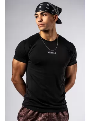 Tricou fără cusături cu mâneci scurte POWER 900 BLACK Nebbia