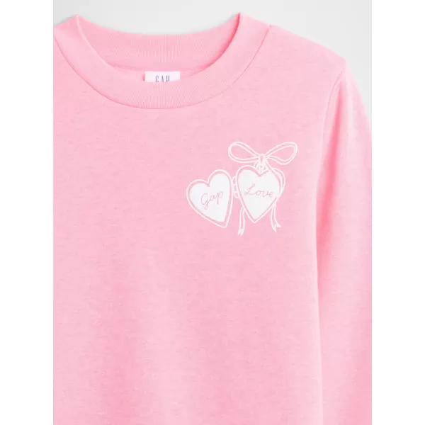  Hanorac pentru copii GAP CREW SWEATSHIRT 839149-05 TRANDAFIR ROZ NEON 