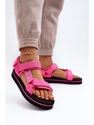 Sandale de dama LEE COOPER LCW-23-34-2613 NEGRU/FUCSIA