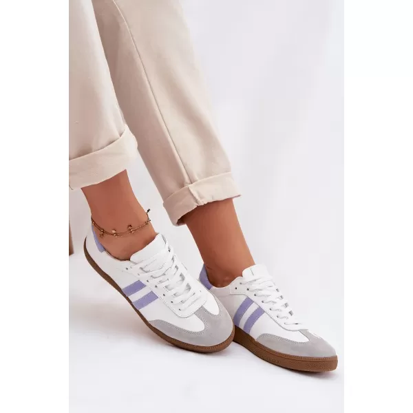  Adidași de damă ZAZOO N1068 ALB/ALBASTRU VIOLET 