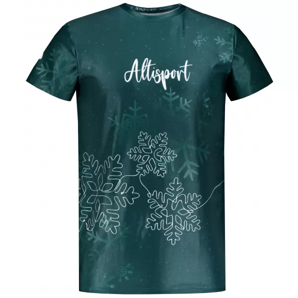  Cămașă de Crăciun pentru bărbați premium ALTISPORT VOJ/ALMVN8TR06 VERDE 
