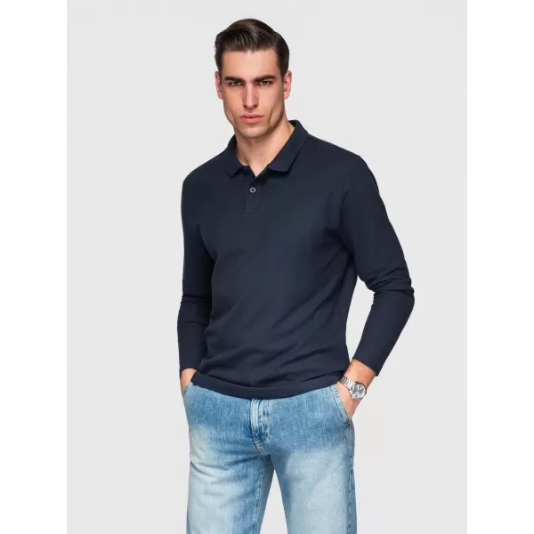  Tricou pentru bărbați OMBRE OM-POBL-0162 ALBASTRU MARIN 
