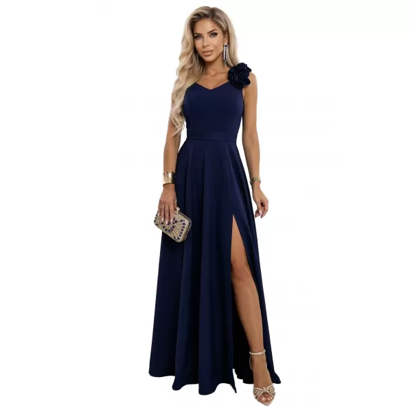  Rochie NUMOCO 643-4 ALBASTRU MARIN 