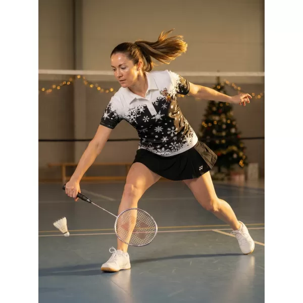  Tricou de Crăciun de damă cu guler premium ALTISPORT VOJ/ALWVN3TR05 ALB 