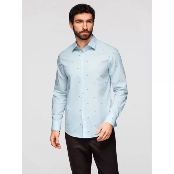  Cămașă pentru bărbați OMBRE K696 ALB 