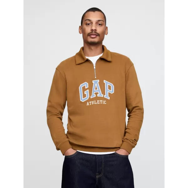  Hanorac pentru bărbați GAP POLO HALF ZIP SWEATSHIRT 744734-00 MARO STRĂLUCITOR 