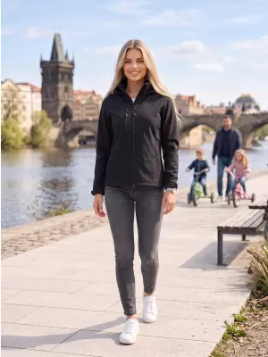 Jachetă softshell pentru femei ALTISPORT NoPrint NP/ALW945 GRI ABANOS