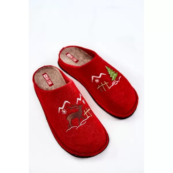  Papuci de damă BIG STAR KK276017 RED/BEIG Pantofi Big Star 
