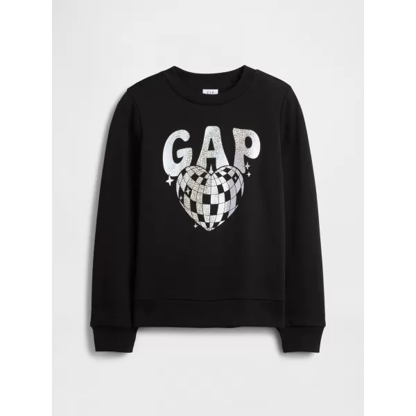  Hanorac pentru copii GAP CREW SWEATSHIRT 839149-07 MINGE DISCO ARGINTIE 