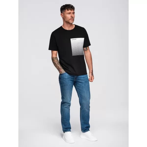  Tricou pentru bărbați OMBRE OM-TSPT-0246 NEGRU 