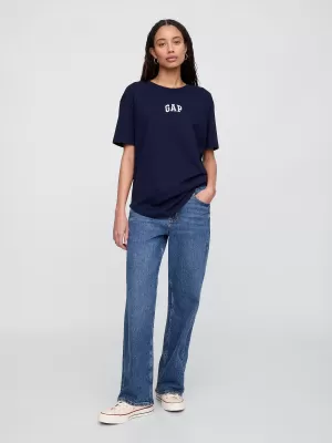 Tricou pentru femei GAP LOGO BOYFRIEND TEE 407990-07 UNIFORMA MARINEI