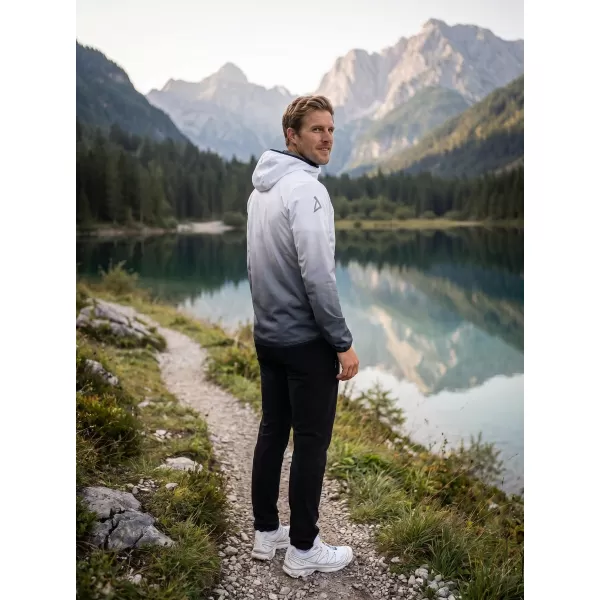  Jachetă softshell premium pentru bărbați ALTISPORT VOJ/ALM126JACK01 ALB-NEGRU 