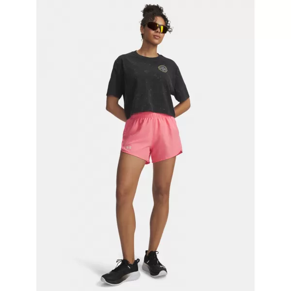 Pantaloni scurți de damă UNDER ARMOUR UA FLY BY 3'' SHORTS 1382438-602 ROZ 