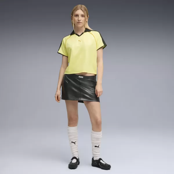  Tricou funcțional de damă PUMA T7 RELAXED FOOTBALL JERSEY 632157-35 LUNA DE AUR 