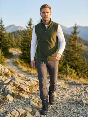 Vestă softshell pentru bărbați ALTISPORT NoPrint NP/ALM865 MILITAR