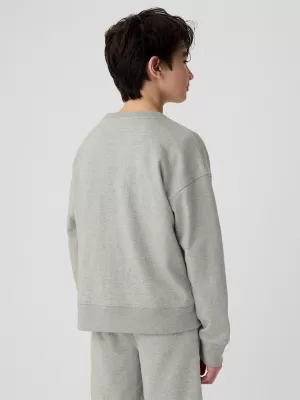 Hanorac pentru copii GAP LOGO SWEATSHIRT 406762-00 GRI DESCHIS DESCHIS