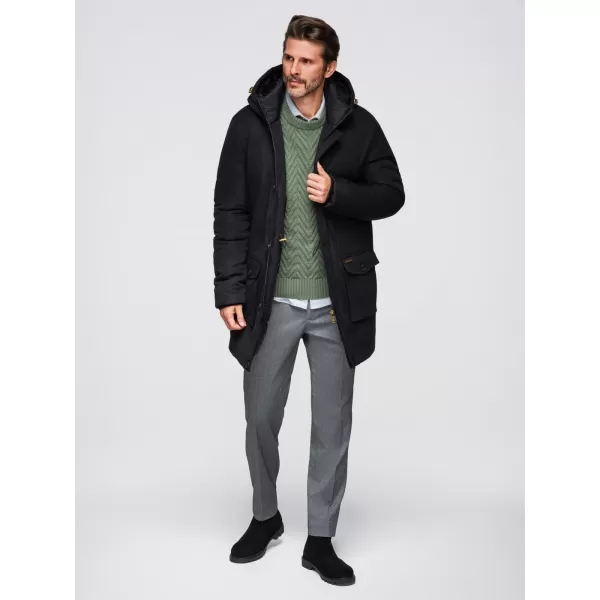  Parka pentru bărbați OMBRE OM-JAPJ-0287 NEGRU 