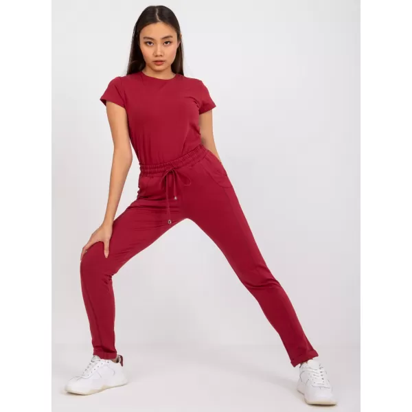 Pantaloni de trening pentru femei BASIC FEEL GOOD RV-DR-3589.06X BURGUNDIA 