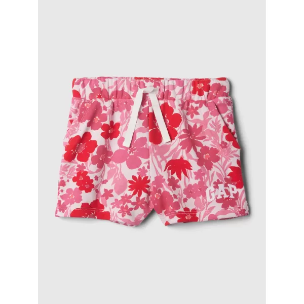  Pantaloni scurți pentru copii GAP LOGO SWEATSHORTS 443440-01 FLORAL ROZ 