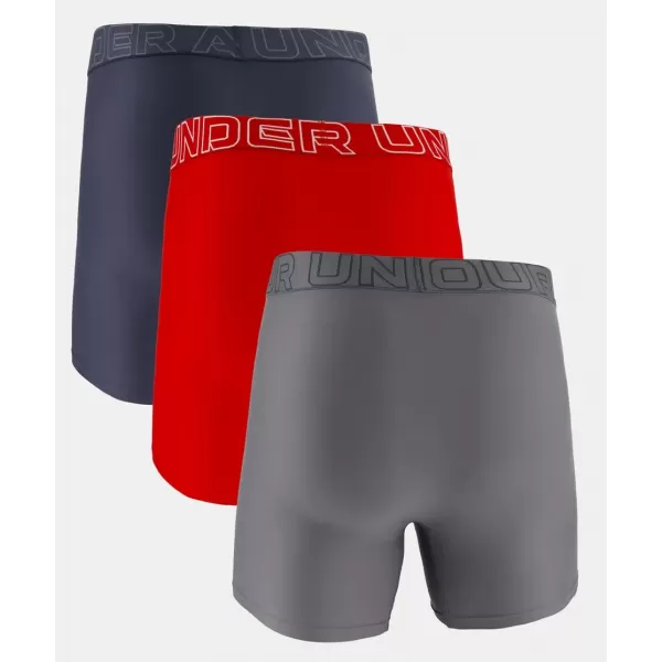  Pantaloni scurți pentru bărbați UNDER ARMOUR PERFORMANCE TECH-SOLID 6IN-3PK 1383878-044 GREY 